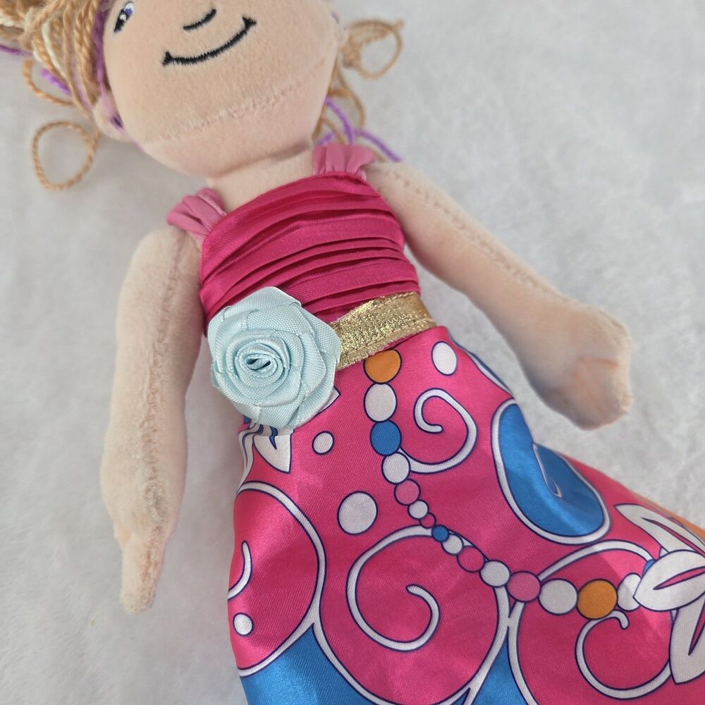 Groovy Girls Princess Ella Soft Doll Pink Dress Gold Shoes Manhattan Toy 2013 - Picture 8 of 12